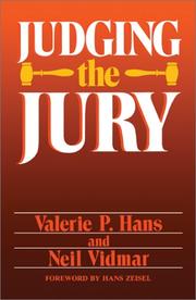 Cover of: Judging the Jury | Valerie P. Hans