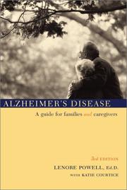 Cover of: Alzheimer's Disease: A Guide for Families and Caregivers