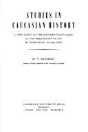 Cover of: Studies in Caucasian History by V. Minorsky