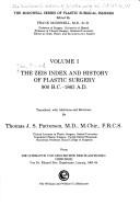 Cover of: The Zeis index and history of plastic surgery, 900 B.C.-1863 A.D. by Eduard Zeis, Frank McDowell