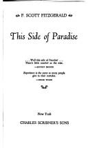 Cover of: THIS SIDE OF PARADISE by F. Scott Fitzgerald