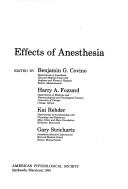 Cover of: Effects of anesthesia