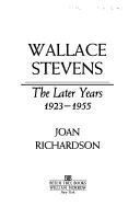 Cover of: Wallace Stevens