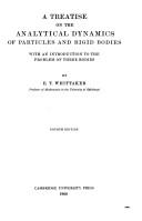 Cover of: A Treatise on the Analytical Dynamics of Particles and Rigid Bodies by E. T. Whittaker