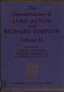 Cover of: The Correspondence of Lord Acton and Richard Simpson