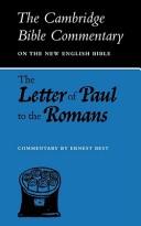 Cover of: CBC: Letter of Paul to the Romans (Cambridge Bible Commentaries on the New Testament)