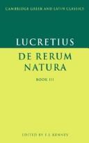Cover of: De rerum natura by Titus Lucretius Carus