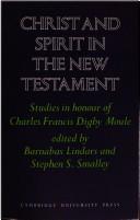 Christ and Spirit in the New Testament by Barnabas Lindars, Stephen S. Smalley, Moule, C. F. D.
