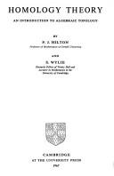 Cover of: Homology Theory | P. J. Hilton