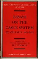 Cover of: Essays on the Caste System by Célestin Bouglé (European Understanding of India Series) by 