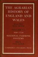 Cover of: The Agrarian History of England and Wales by Joan Thirsk