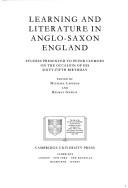Cover of: Learning and Literature in Anglo-Saxon England | 