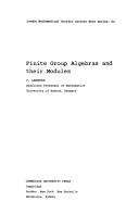 Cover of: Finite Group Alegebras and their Modules by P. Landrock