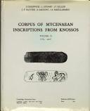 Cover of: Corpus of Mycenaean inscriptions from Knossos by J. Chadwick ... [et al.].