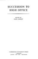 Cover of: Succession to High Office (Cambridge Papers in Social Anthropology)