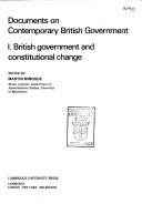 Cover of: Documents on Contemporary British Government (Documents on contemporary British government)