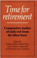 Cover of: Time for retirement by edited by Martin Kohli ... [et al.].