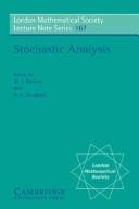 Cover of: Stochastic analysis: proceedings of the Durham Symposium on Stochastic Analysis, 1990