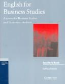 Cover of: English for Business Studies Cassette set: A Course for Business Studies and Economics Students