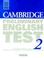 Cover of: Cambridge Preliminary English Test 2 Cassettes (2): Examination Papers from the University of Cambridge Examinations Syndicate (Ucles)