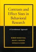 Cover of: Contrasts and Effect Sizes in Behavioral Research by Robert Rosenthal, Ralph L. Rosnow, Donald B. Rubin