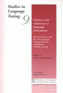 Cover of: Fairness and Validation in Language Assessment by Antony John Kunnan, Antony John Kunnan