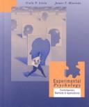 Cover of: Experimental psychology: contemporary methods & applications