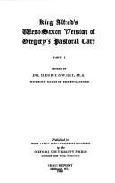 Cover of: King Alfred's West Saxon Version of Gregory's Pastoral Care by Henry Sweet