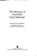 Cover of: The Memoirs of Leonid Pasternak | Jennifer Bradshaw