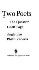 Cover of: Two poets: The question