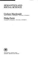 Cover of: Semantics and social science by Graham Macdonald