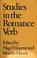 Cover of: Studies in the Romance Verb