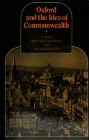 Cover of: Oxford and the Idea of Commonwealth by Frederick Madden