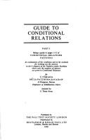 Cover of: Guide to conditional relations