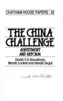 Cover of: The China Challenge | David S. G. Goodman