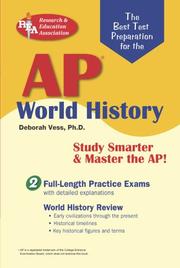Cover of: AP World History (REA) - The Best Test Prep for the AP World History (Test Preps) by Deborah Vess, Preston Jones