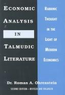 Economic analysis in talmudic literature by Roman A. Ohrenstein, B. Gordon