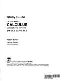 Cover of: Study Guide for Stewart's Single Variable Calculus by Robert Burton, James Stewart, Dennis Garity