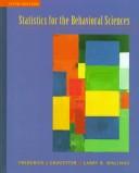 Cover of: Statistics for the behavioral sciences