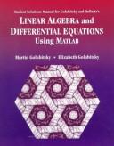 Cover of: Student Solutions Manual for Golubitsky/Dellnitz's Linear Algebra and Differential Equations Using Matlab
