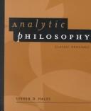 Cover of: Analytic Philosophy by Steven D. Hales