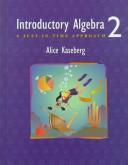 Cover of: Introductory algebra: a just-in-time approach