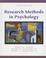 Cover of: Research Methods in Psychology With Infotrac