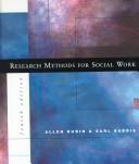 Cover of: Research methods for social work