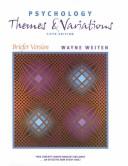 Cover of: Psychology With Infotrac: Themes and Variations  by Wayne Weiten