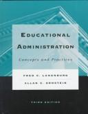 Cover of: Educational administration by Frederick C. Lunenburg, Fred C. Lunenburg, Allan C. Ornstein, Frederick C. Lunenburg