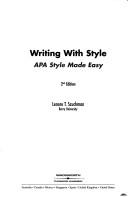 Cover of: Writing with Style by Lenore T. Szuchman, Barbara Thomlison, Lenore T. Szuchman