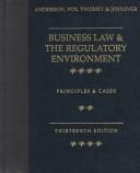 Cover of: Business law & the regulatory environment by Ronald A. Anderson ... [et al.].