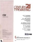 Cover of: Century 21 Typewriting by Jerry W. Robinson
