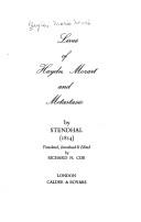 Cover of: Lives of Haydn Mozart and Metastasio by Stendhal